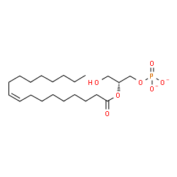 ChemSpider 2D Image | (2R)-3-Hydroxy-2-[(9Z)-9-octadecenoyloxy]propyl phosphate | C21H39O7P