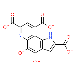 ChemSpider 2D Image | 4-Hydroxy-5-oxido-1H-pyrrolo[2,3-f]quinoline-2,7,9-tricarboxylate | C14H4N2O8