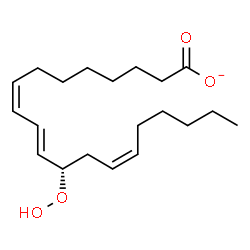 ChemSpider 2D Image | (8Z,10E,12S,14Z)-12-Hydroperoxy-8,10,14-icosatrienoate | C20H33O4
