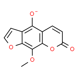 ChemSpider 2D Image | 9-Methoxy-7-oxo-7H-furo[3,2-g]chromen-4-olate | C12H7O5