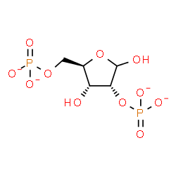 ChemSpider 2D Image | 2,5-Di-O-phosphonato-D-ribofuranose | C5H8O11P2