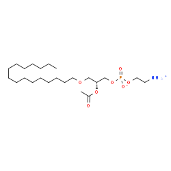 ChemSpider 2D Image | 1-hexadecyl-2-acetyl-sn-glycero-3-phosphoethanolamine | C23H48NO7P