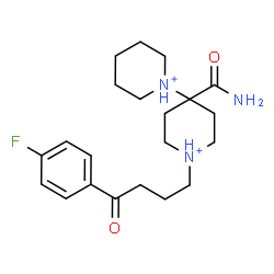 ChemSpider 2D Image | 4'-Carbamoyl-1'-[4-(4-fluorophenyl)-4-oxobutyl]-1,4'-bipiperidinium | C21H32FN3O2