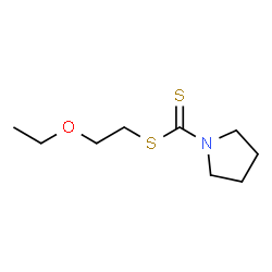 ChemSpider 2D Image | 2-Ethoxyethyl 1-pyrrolidinecarbodithioate | C9H17NOS2