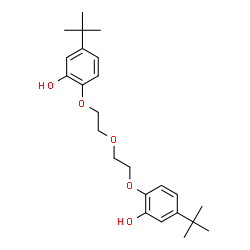 ChemSpider 2D Image | 2,2'-[Oxybis(2,1-ethanediyloxy)]bis[5-(2-methyl-2-propanyl)phenol] | C24H34O5