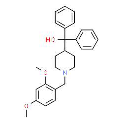 ChemSpider 2D Image | [1-(2,4-Dimethoxybenzyl)-4-piperidinyl](diphenyl)methanol | C27H31NO3