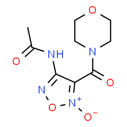 ChemSpider 2D Image | N-[4-(4-Morpholinylcarbonyl)-5-oxido-1,2,5-oxadiazol-3-yl]acetamide | C9H12N4O5