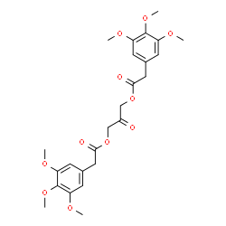 ChemSpider 2D Image | 2-Oxo-1,3-propanediyl bis[(3,4,5-trimethoxyphenyl)acetate] | C25H30O11
