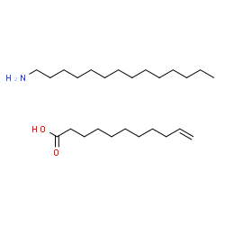 ChemSpider 2D Image | 10-Undecenoic acid - 1-tetradecanamine (1:1) | C25H51NO2