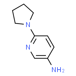 ChemSpider 2D Image | 6-pyrrolidin-1-ylpyridin-3-amine | C9H13N3
