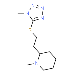 ChemSpider 2D Image | 1-Methyl-2-{2-[(1-methyl-1H-tetrazol-5-yl)sulfanyl]ethyl}piperidine | C10H19N5S
