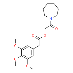 ChemSpider 2D Image | 2-(1-Azepanyl)-2-oxoethyl (3,4,5-trimethoxyphenyl)acetate | C19H27NO6