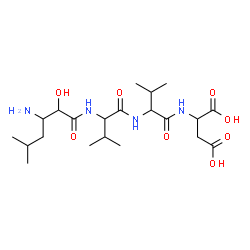 ChemSpider 2D Image | N-(3-Amino-2-hydroxy-5-methylhexanoyl)valylvalylaspartic acid | C21H38N4O8