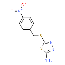 ChemSpider 2D Image | 5-[(4-Nitrobenzyl)sulfanyl]-1,3,4-thiadiazol-2-amine | C9H8N4O2S2