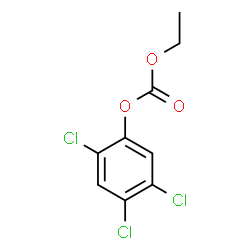 ChemSpider 2D Image | Ethyl 2,4,5-trichlorophenyl carbonate | C9H7Cl3O3