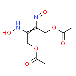 ChemSpider 2D Image | 2-(Hydroxyamino)-3-nitroso-2-butene-1,4-diyl diacetate | C8H12N2O6