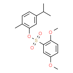 ChemSpider 2D Image | 5-Isopropyl-2-methylphenyl 2,5-dimethoxybenzenesulfonate | C18H22O5S