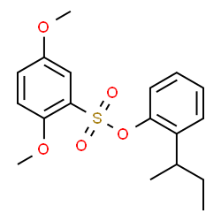 ChemSpider 2D Image | 2-sec-Butylphenyl 2,5-dimethoxybenzenesulfonate | C18H22O5S