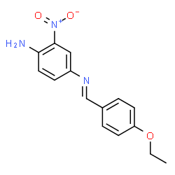 ChemSpider 2D Image | 4-[(E)-(4-Ethoxybenzylidene)amino]-2-nitroaniline | C15H15N3O3