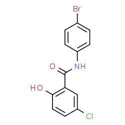 ChemSpider 2D Image | N-(4-Bromophenyl)-5-chloro-2-hydroxybenzamide | C13H9BrClNO2