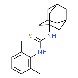 ChemSpider 2D Image | 1-Adamantan-1-yl-3-(2,6-dimethylphenyl)thiourea | C19H26N2S