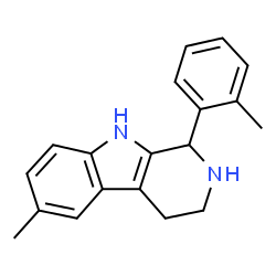 ChemSpider 2D Image | 6-Methyl-1-(o-tolyl)-2,3,4,9-tetrahydro-1H-pyrido[3,4-b]indole | C19H20N2
