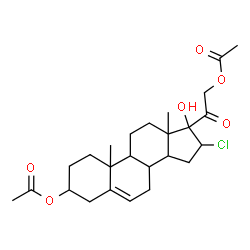 ChemSpider 2D Image | 16-Chloro-17-hydroxy-20-oxopregn-5-ene-3,21-diyl diacetate | C25H35ClO6