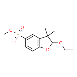 ChemSpider 2D Image | Methyl 2-ethoxy-3,3-dimethyl-2,3-dihydro-1-benzofuran-5-sulfonate | C13H18O5S