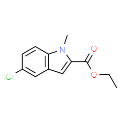 ChemSpider 2D Image | Ethyl 5-chloro-1-methyl-1H-indole-2-carboxylate | C12H12ClNO2