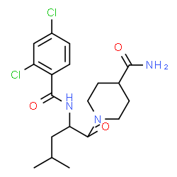 ChemSpider 2D Image | 1-[N-(2,4-Dichlorobenzoyl)leucyl]-4-piperidinecarboxamide | C19H25Cl2N3O3