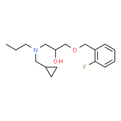 ChemSpider 2D Image | 1-[(Cyclopropylmethyl)(propyl)amino]-3-[(2-fluorobenzyl)oxy]-2-propanol | C17H26FNO2