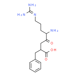ChemSpider 2D Image | 5-Amino-2-benzyl-8-[(diaminomethylene)amino]-4-oxooctanoic acid | C16H24N4O3