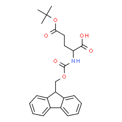 ChemSpider 2D Image | 2-{[(9H-Fluoren-9-ylmethoxy)carbonyl]amino}-5-[(2-methyl-2-propanyl)oxy]-5-oxopentanoic acid | C24H27NO6