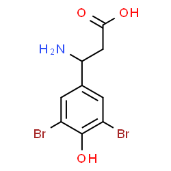 ChemSpider 2D Image | 3-Amino-3-(3,5-dibromo-4-hydroxyphenyl)propanoic acid | C9H9Br2NO3