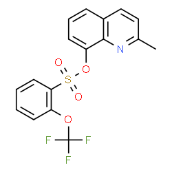 ChemSpider 2D Image | 2-Methyl-8-quinolinyl 2-(trifluoromethoxy)benzenesulfonate | C17H12F3NO4S