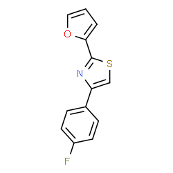 ChemSpider 2D Image | 4-(4-Fluorophenyl)-2-(2-furyl)-1,3-thiazole | C13H8FNOS
