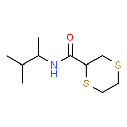 ChemSpider 2D Image | N-(3-Methyl-2-butanyl)-1,4-dithiane-2-carboxamide | C10H19NOS2