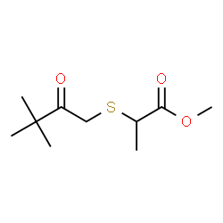 ChemSpider 2D Image | Methyl 2-[(3,3-dimethyl-2-oxobutyl)sulfanyl]propanoate | C10H18O3S