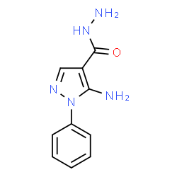 ChemSpider 2D Image | 5-Amino-1-phenyl-1H-pyrazole-4-carbohydrazide | C10H11N5O