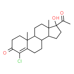 ChemSpider 2D Image | 4-Chloro-17-hydroxypregn-4-ene-3,20-dione | C21H29ClO3
