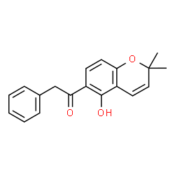 ChemSpider 2D Image | 1-(5-Hydroxy-2,2-dimethyl-2H-chromen-6-yl)-2-phenylethanone | C19H18O3