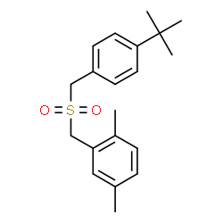 ChemSpider 2D Image | 1,4-Dimethyl-2-({[4-(2-methyl-2-propanyl)benzyl]sulfonyl}methyl)benzene | C20H26O2S