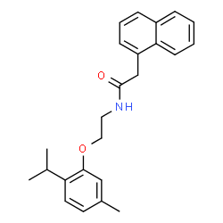 ChemSpider 2D Image | N-[2-(2-Isopropyl-5-methylphenoxy)ethyl]-2-(1-naphthyl)acetamide | C24H27NO2