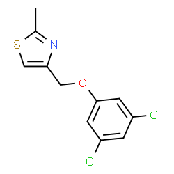 ChemSpider 2D Image | 4-[(3,5-Dichlorophenoxy)methyl]-2-methyl-1,3-thiazole | C11H9Cl2NOS