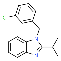 ChemSpider 2D Image | 1-(3-Chlorobenzyl)-2-isopropyl-1H-benzimidazole | C17H17ClN2
