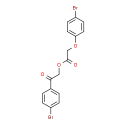 ChemSpider 2D Image | 2-(4-Bromophenyl)-2-oxoethyl (4-bromophenoxy)acetate | C16H12Br2O4