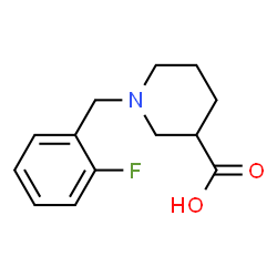ChemSpider 2D Image | 1-(2-Fluorobenzyl)-3-piperidinecarboxylic acid | C13H16FNO2