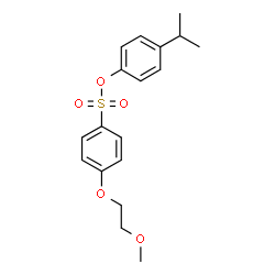 ChemSpider 2D Image | 4-Isopropylphenyl 4-(2-methoxyethoxy)benzenesulfonate | C18H22O5S