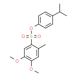 ChemSpider 2D Image | 4-Isopropylphenyl 4,5-dimethoxy-2-methylbenzenesulfonate | C18H22O5S