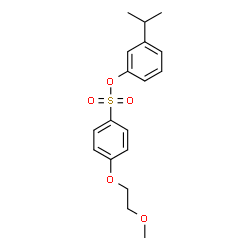 ChemSpider 2D Image | 3-Isopropylphenyl 4-(2-methoxyethoxy)benzenesulfonate | C18H22O5S
